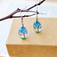 Load image into Gallery viewer, Fashion 5 colors Creative Plant Dry Dried Real Flower Earring Woman Jewelry Fashion Drop Earring Glass Ball Pressed Flower Gift