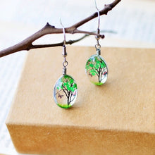 Load image into Gallery viewer, Fashion 5 colors Creative Plant Dry Dried Real Flower Earring Woman Jewelry Fashion Drop Earring Glass Ball Pressed Flower Gift