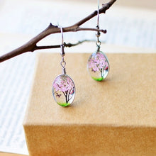 Load image into Gallery viewer, Fashion 5 colors Creative Plant Dry Dried Real Flower Earring Woman Jewelry Fashion Drop Earring Glass Ball Pressed Flower Gift
