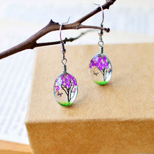 Load image into Gallery viewer, Fashion 5 colors Creative Plant Dry Dried Real Flower Earring Woman Jewelry Fashion Drop Earring Glass Ball Pressed Flower Gift