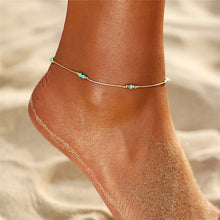 Load image into Gallery viewer, IF ME Bohemian Starfish Beads Stone Anklets for Women BOHO Silver Color Chain Bracelet on Leg Beach Ankle Jewelry 2018 NEW Gifts