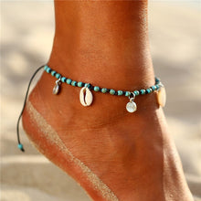 Load image into Gallery viewer, IF ME Bohemian Starfish Beads Stone Anklets for Women BOHO Silver Color Chain Bracelet on Leg Beach Ankle Jewelry 2018 NEW Gifts