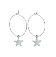 Load image into Gallery viewer, Earrings For Women Gold Silver Fashion Jewelry Pendant Girls Trend Gift Hanging Dangler Eardrop Clasp Female Simple Star