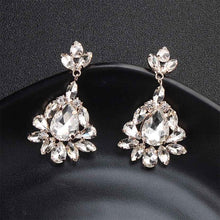 Load image into Gallery viewer, Miallo Fashion Austrian Crystal Alloy Bridal Long Earrings for Women Wedding Big Earrings for Bride Bridesmaids