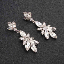 Load image into Gallery viewer, Miallo Fashion Austrian Crystal Alloy Bridal Long Earrings for Women Wedding Big Earrings for Bride Bridesmaids