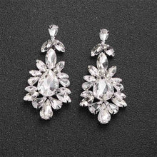 Load image into Gallery viewer, Miallo Fashion Austrian Crystal Alloy Bridal Long Earrings for Women Wedding Big Earrings for Bride Bridesmaids