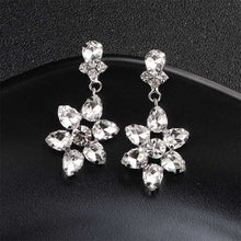 Load image into Gallery viewer, Miallo Fashion Austrian Crystal Alloy Bridal Long Earrings for Women Wedding Big Earrings for Bride Bridesmaids