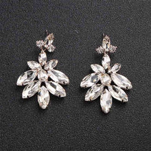 Load image into Gallery viewer, Miallo Fashion Austrian Crystal Alloy Bridal Long Earrings for Women Wedding Big Earrings for Bride Bridesmaids