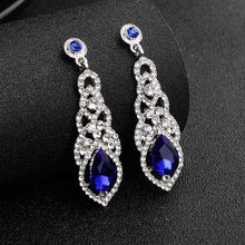 Load image into Gallery viewer, Miallo Fashion Austrian Crystal Alloy Bridal Long Earrings for Women Wedding Big Earrings for Bride Bridesmaids