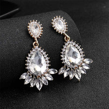 Load image into Gallery viewer, Miallo Fashion Austrian Crystal Alloy Bridal Long Earrings for Women Wedding Big Earrings for Bride Bridesmaids