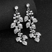 Load image into Gallery viewer, Miallo Fashion Austrian Crystal Alloy Bridal Long Earrings for Women Wedding Big Earrings for Bride Bridesmaids