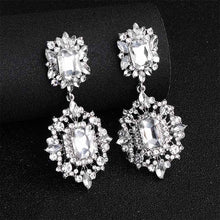 Load image into Gallery viewer, Miallo Fashion Austrian Crystal Alloy Bridal Long Earrings for Women Wedding Big Earrings for Bride Bridesmaids