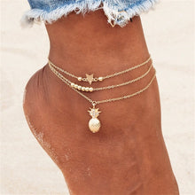 Load image into Gallery viewer, KISSWIFE Ankle Chain Pineapple Pendant Anklet Beaded 2018 Summer Beach Foot Jewelry Fashion Style Anklets for Women