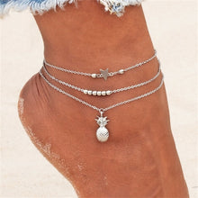 Load image into Gallery viewer, KISSWIFE Ankle Chain Pineapple Pendant Anklet Beaded 2018 Summer Beach Foot Jewelry Fashion Style Anklets for Women
