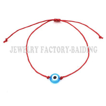 Load image into Gallery viewer, Turkish Lucky Evil Eye Bracelets For Women 6 Colors Handmade Braided Rope Lucky Jewelry Red Bracelet Female