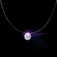 Load image into Gallery viewer, Gift 8 Color 6MM Pink Silver Red Zircon Chokers Necklaces Transparent Fishing Line Simple Pendant Necklace Jewelry For Women