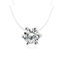 Load image into Gallery viewer, Gift 8 Color 6MM Pink Silver Red Zircon Chokers Necklaces Transparent Fishing Line Simple Pendant Necklace Jewelry For Women