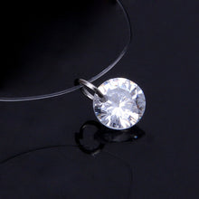 Load image into Gallery viewer, Gift 8 Color 6MM Pink Silver Red Zircon Chokers Necklaces Transparent Fishing Line Simple Pendant Necklace Jewelry For Women