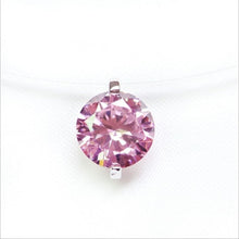 Load image into Gallery viewer, Gift 8 Color 6MM Pink Silver Red Zircon Chokers Necklaces Transparent Fishing Line Simple Pendant Necklace Jewelry For Women