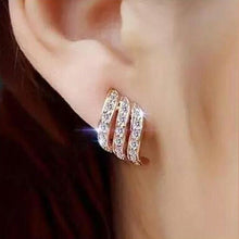 Load image into Gallery viewer, Fashion Dangle Earrings  Female  Drop Earrings Crystal Trendy Jewelry Gold Silver Color Earring For Girls Wedding Gift
