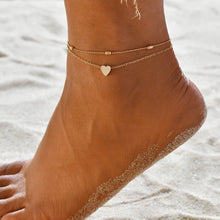 Load image into Gallery viewer, halal enkelbandje Simple Heart Anklets Barefoot Crochet Sandals Foot Jewelry Leg New Anklets On Foot Ankle For Women cavigliera