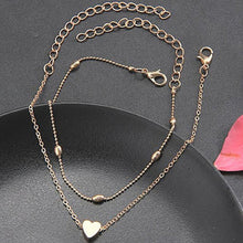 Load image into Gallery viewer, halal enkelbandje Simple Heart Anklets Barefoot Crochet Sandals Foot Jewelry Leg New Anklets On Foot Ankle For Women cavigliera