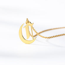 Load image into Gallery viewer, Initial Necklace Women Letter Necklaces For Women Stainless Steel Gold Chains A-Z Letters Old English Font Chain collier цепь