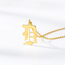 Load image into Gallery viewer, Initial Necklace Women Letter Necklaces For Women Stainless Steel Gold Chains A-Z Letters Old English Font Chain collier цепь