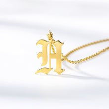 Load image into Gallery viewer, Initial Necklace Women Letter Necklaces For Women Stainless Steel Gold Chains A-Z Letters Old English Font Chain collier цепь