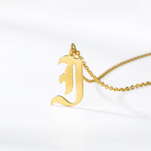 Load image into Gallery viewer, Initial Necklace Women Letter Necklaces For Women Stainless Steel Gold Chains A-Z Letters Old English Font Chain collier цепь