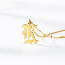 Load image into Gallery viewer, Initial Necklace Women Letter Necklaces For Women Stainless Steel Gold Chains A-Z Letters Old English Font Chain collier цепь