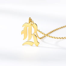 Load image into Gallery viewer, Initial Necklace Women Letter Necklaces For Women Stainless Steel Gold Chains A-Z Letters Old English Font Chain collier цепь