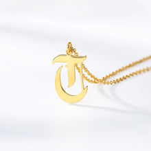 Load image into Gallery viewer, Initial Necklace Women Letter Necklaces For Women Stainless Steel Gold Chains A-Z Letters Old English Font Chain collier цепь