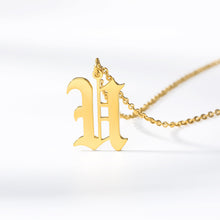 Load image into Gallery viewer, Initial Necklace Women Letter Necklaces For Women Stainless Steel Gold Chains A-Z Letters Old English Font Chain collier цепь