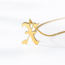 Load image into Gallery viewer, Initial Necklace Women Letter Necklaces For Women Stainless Steel Gold Chains A-Z Letters Old English Font Chain collier цепь