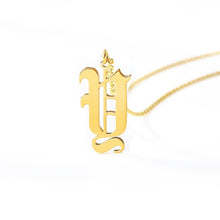 Load image into Gallery viewer, Initial Necklace Women Letter Necklaces For Women Stainless Steel Gold Chains A-Z Letters Old English Font Chain collier цепь