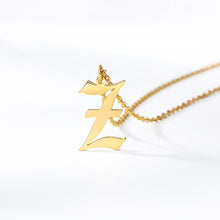 Load image into Gallery viewer, Initial Necklace Women Letter Necklaces For Women Stainless Steel Gold Chains A-Z Letters Old English Font Chain collier цепь
