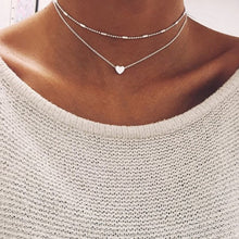 Load image into Gallery viewer, ZILPOIT Simple Moon Star Heart Choker Necklace for Women Chain Necklace Pendant on neck Chokers Bohemia Necklaces Jewelry Gifts
