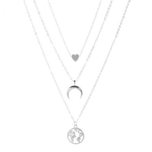 Load image into Gallery viewer, ZILPOIT Simple Moon Star Heart Choker Necklace for Women Chain Necklace Pendant on neck Chokers Bohemia Necklaces Jewelry Gifts