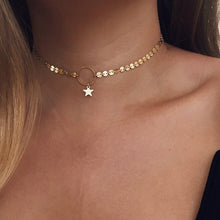 Load image into Gallery viewer, ZILPOIT Simple Moon Star Heart Choker Necklace for Women Chain Necklace Pendant on neck Chokers Bohemia Necklaces Jewelry Gifts