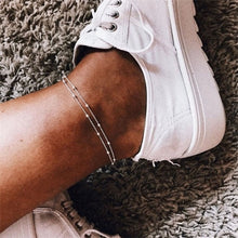 Load image into Gallery viewer, EN Fashion Crystal Anklets For Women Gold Silver Color Boho Anklet Strap Bracelet on the Leg Foot Bracelets Bohemian Jewelry