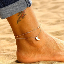 Load image into Gallery viewer, EN Fashion Crystal Anklets For Women Gold Silver Color Boho Anklet Strap Bracelet on the Leg Foot Bracelets Bohemian Jewelry
