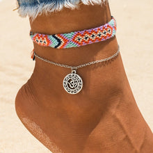 Load image into Gallery viewer, EN Fashion Crystal Anklets For Women Gold Silver Color Boho Anklet Strap Bracelet on the Leg Foot Bracelets Bohemian Jewelry