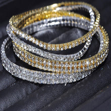 Load image into Gallery viewer, Women Sexy Clear Shining Crystal Rhinestone Gold/Silver Color Anklet Chain Ankle Bracelets Foot Wedding Jewelry