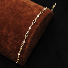 Load image into Gallery viewer, Free shipping Chain Bracelet Gold Color Women Love Heart Link Bracelet Crystal  Bracelets Bangles Valentine's Day Gift