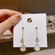 Load image into Gallery viewer, New Fashion Long Tassel Crystal D Letter Drop Earrings For Women Luxury Big Earring Korean  Jewelry Statement oorbellen 2020