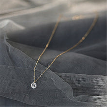Load image into Gallery viewer, INZATT 2018 Real 925 Sterling Silver Pendant Necklace Round Crystal Fine Jewelry For Women Romantic Engagement Accessories Gift