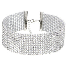 Load image into Gallery viewer, NEW Crystal Rhinestone Choker Necklace Women Wedding Accessories Silver Color Chain Punk Gothic Chokers Jewelry Collier Femme