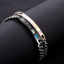Load image into Gallery viewer, Women Silver Rose Gold Bracelet for Female Crystal Heart Charm Bracelet Women Bridal Wedding Fine Jewelry Gift
