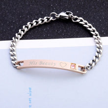 Load image into Gallery viewer, Women Silver Rose Gold Bracelet for Female Crystal Heart Charm Bracelet Women Bridal Wedding Fine Jewelry Gift